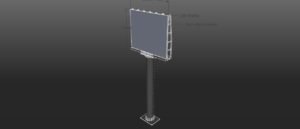 LED Outdoor Unipole Structure