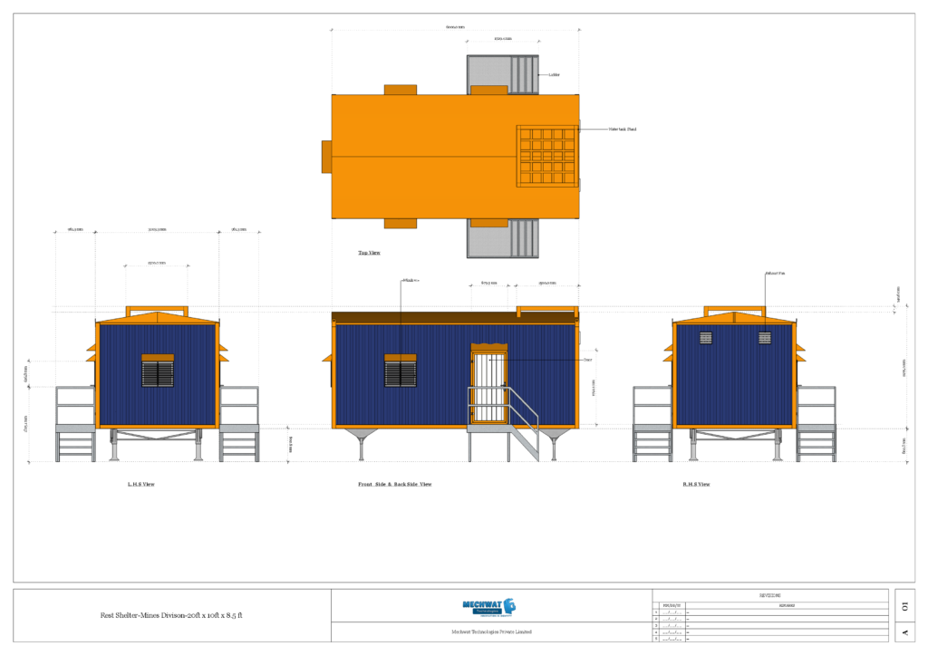 Rest shelter for coal mines, power project, defense army,etc.