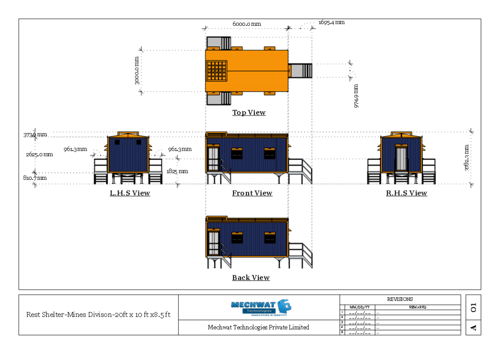 rest shelter for labour , staff, and army in coal mines, power project, defense sector.